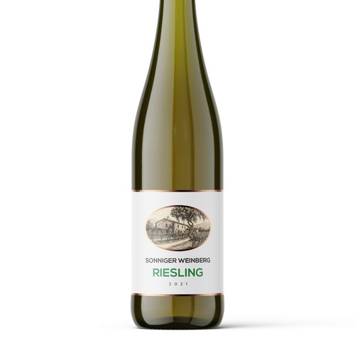 Timeless and elegant Wine bottle label for German White Wine Design by Shark1@