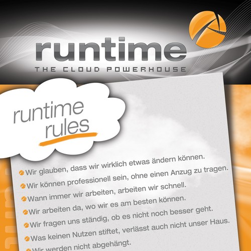 runtime software needs a Poster Diseño de J Baldwin Design