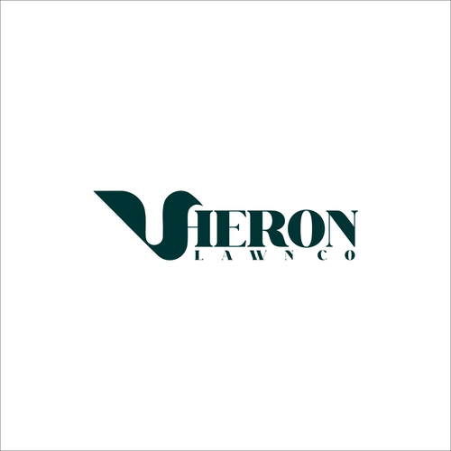 Modern Lawn Care Business with Heron Design by Winning entry