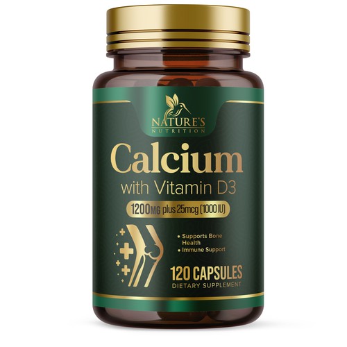 Calcium Plus Vitamin D3 Design Needed for Nature's Nutrition Design by UnderTheSea™