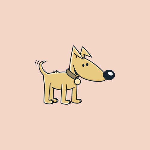 Design a CUTE Dog Mascot Logo for a Mobile App Design by helcapitano