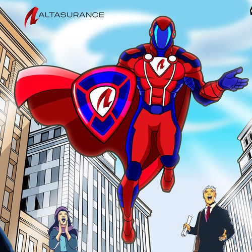 Design an Awesome Superhero Mascot for Insurance Firm Design by harwi studio