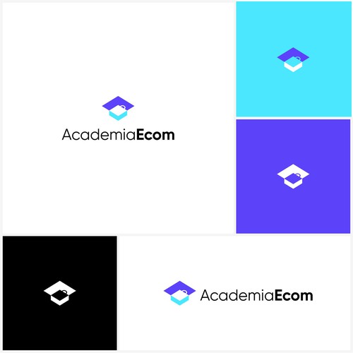 Academia Ecom - Logo For Online Ecommerce Learning Center Design by @fakfokhufu