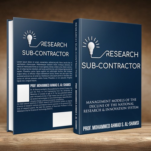 Book Cover Design Suitable for innovation and Research Diseño de studio02
