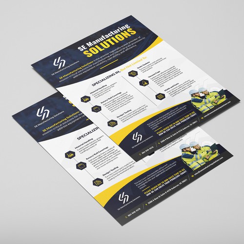 Clean single page line card for potential customers Design by Alphabet ♥