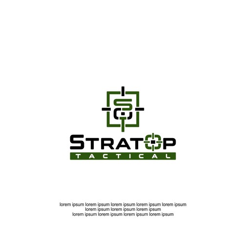 Tactical gun and gear company logo design | StratOp Tactical Design by SPECTAGRAPH