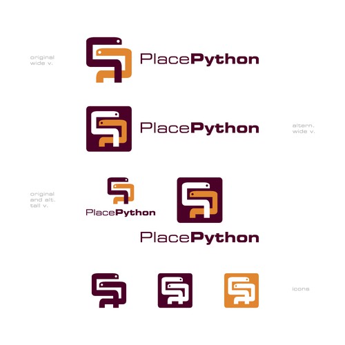 Logo for an educational and mentoring platform about the Python programming language Design by Ʌx