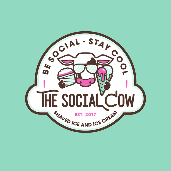 LOGO DESIGN FOR THE SOCIAL COW VINTAGE ICE CREAM TRUCK