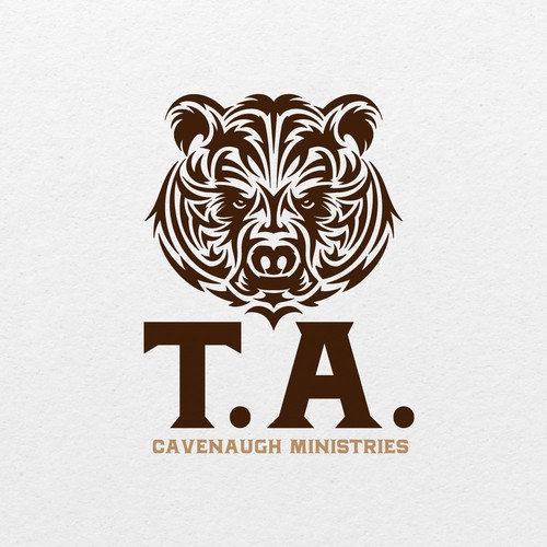 Modern Grizzly Bear. Design by AlarArtStudio™