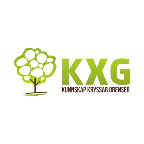 Logo for Kunnskap kryssar grenser ("Knowledge across borders") Ontwerp door dlight