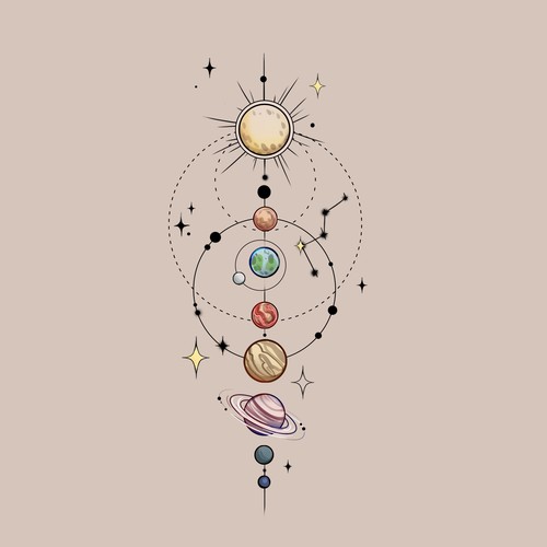 solar system drawing tumblr
