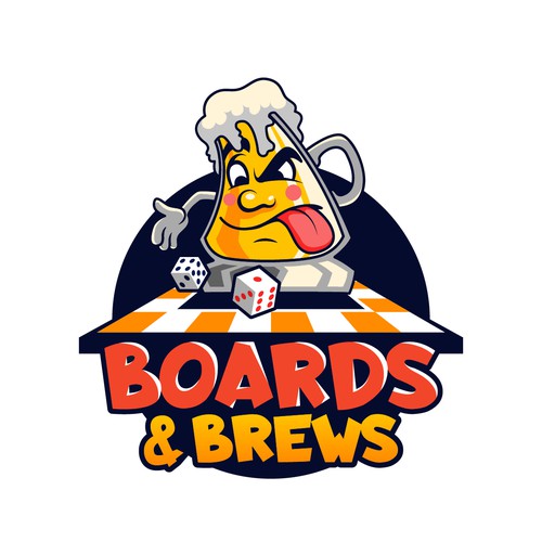 Fun logo for social group focused on beer & board games Design by Ogi's design