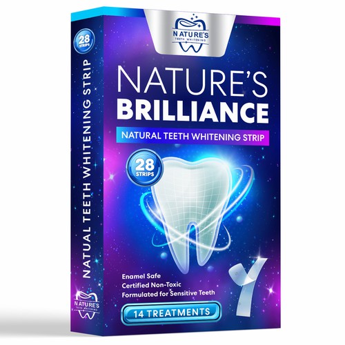 Natural Design Needed for Nature's Brilliance Whitening Strips Design by GenScythe