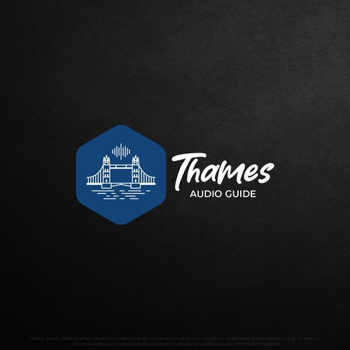 New logo for tourist audio guide of the Thames in London Design by James®