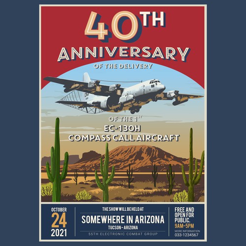 Air Force Flying Group 40th Anniversary Celebration Design by thelembique