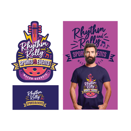 Music Meets Pickleball! Cool, musical logo for sports facility Design by PrettynPunk