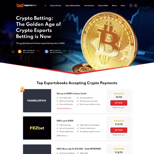 Design a new Esports betting comparison website Design von Mahant Arts