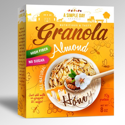 A Simple Day Granola Box Design Design by BrSav