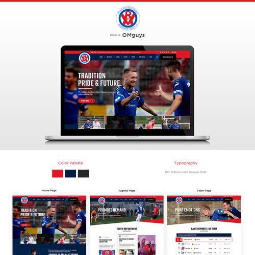 Designs | Create a Redesign for a Soccer Club Website | Web page design ...