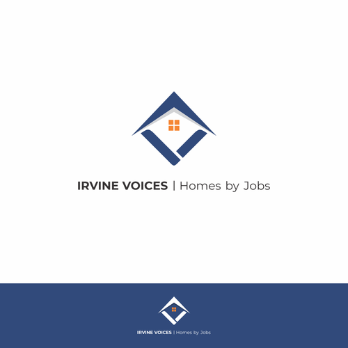 Irvine Voices - Homes for Jobs Logo Design by Nathan.DE