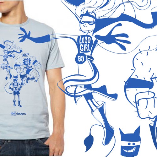 Create 99designs' Next Iconic Community T-shirt Réalisé par ludografik