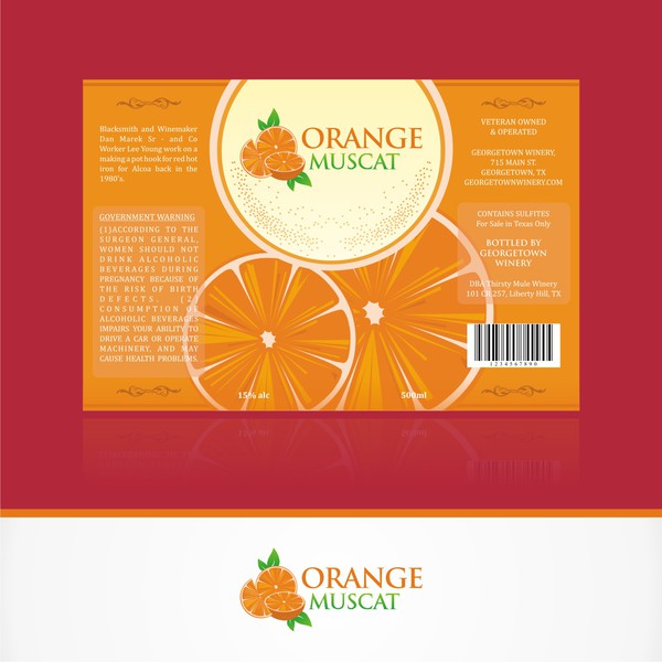 Design by Chrissando Sailana titled "Label Orange"