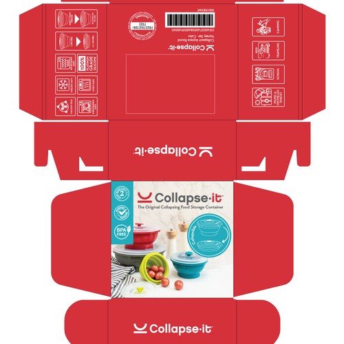 Design a Playful, Minimalistic Box for Collapsing Storage Containers Design by Budour A.