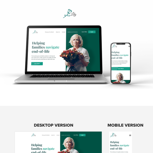 Fake Tech Startup in the Funeral Industry Seeking Website Design Design by DesignWithPash