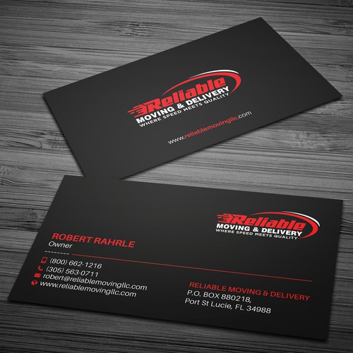 Business Card Design for Moving Company Design réalisé par Seerat Razzaki