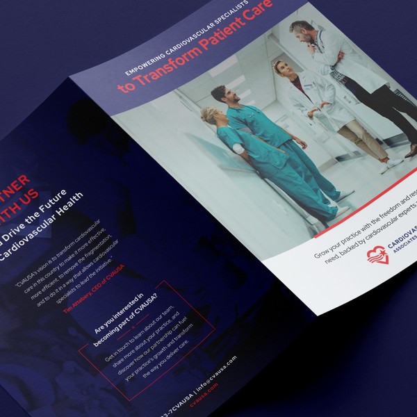Design by YaseenArt titled "Beautiful 4-page brochure design needed for CVAUSA!"