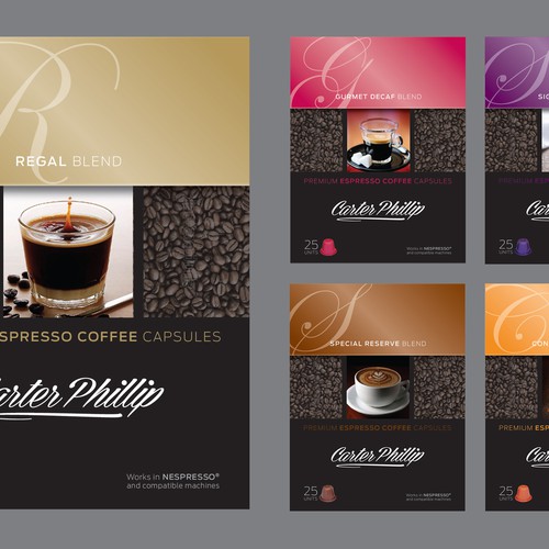 Design an espresso coffee box package. Modern, international, exclusive. Réalisé par Sonia Maggi