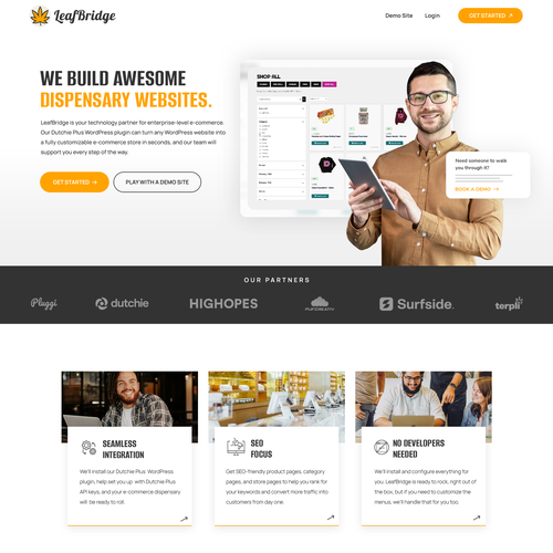 LeafBridge Homepage Re-Design Contest! Design by Pinku