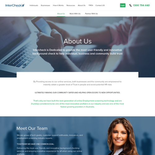 About us page in modern and clean design (x 3 pages) | WordPress theme  design contest | 99designs