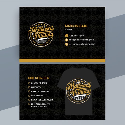 Business Card for a Custom Clothing/Product Business Design by Parwez