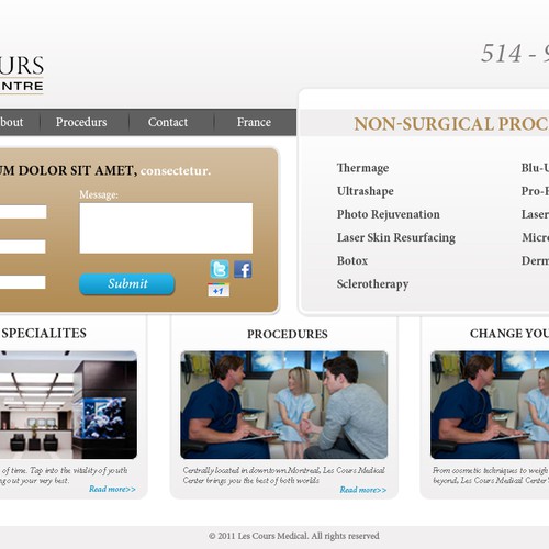 Les Cours Medical Centre needs a new website design Design by Des♥️N