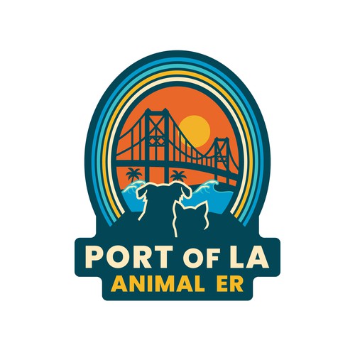 Abstract surf/skate branding for new Animal Emergency Hospital in the Port of LA Design by Budi Karso