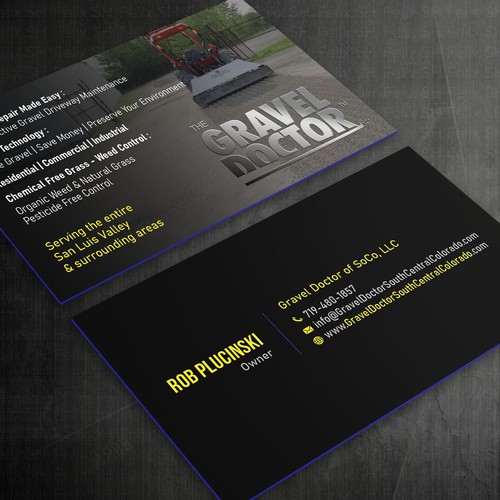 I need a powerful business card for my environmentally friendly driveway services business! Design by Felix SH