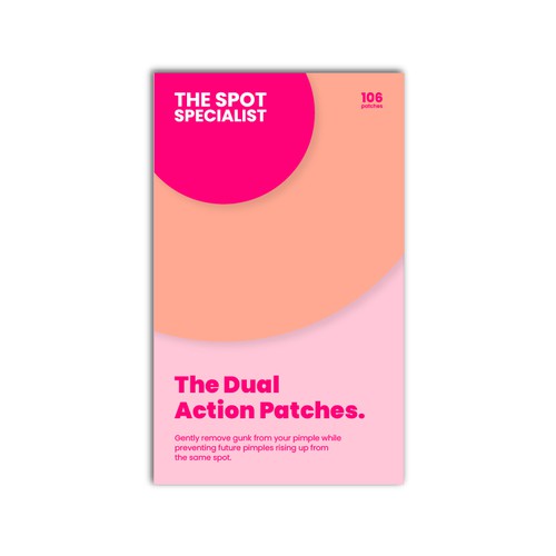 Pimple Patch PACKAGING to appeal to FEMALE BEAUTY user Design by Nikolas Elia