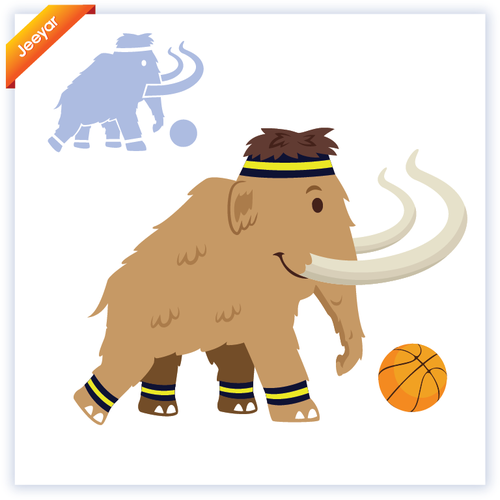 Design Mammoth Mascot (2D Illustrator with Depth to Pop) di JEEYAR