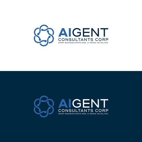AI Agent Company: Appealing to small to medium sized businesses. Design by polykindly