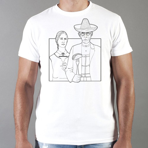 A play on “Mexican Gothic” design for our collector T-shirts Diseño de zhutoli