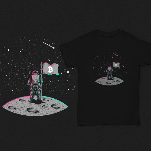 Pure Crypto Shirts to the MOON! Design by Monkeii