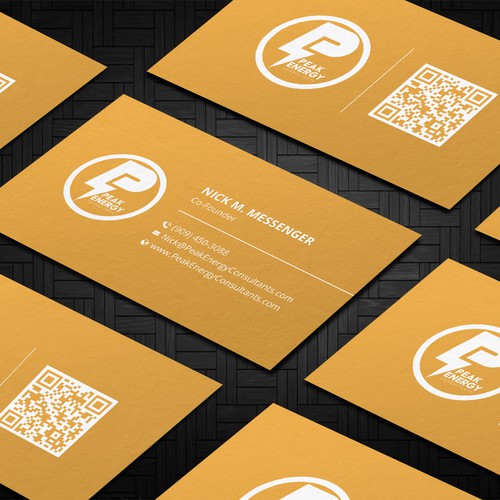 Modern Business Card Design for Electric Energy and Solar Company Design by Taaiebah