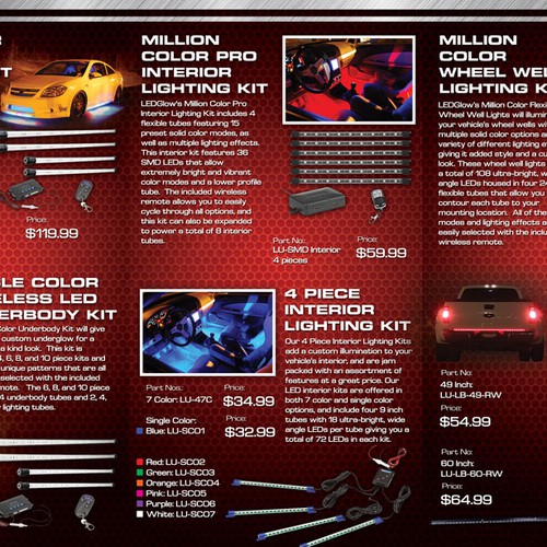 Design LEDGlow's New Trifold! Design by sercor80