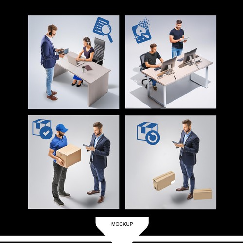 6 pictures of a process steps Design by M.Y.P.