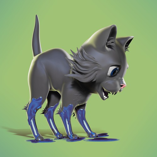 Designs | Looking for A 3 Dimensional Cat That Was Dipped in Liquid ...