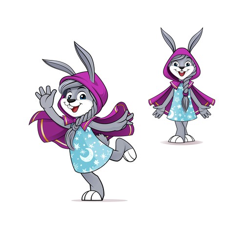 Cloak-Wearing Bunny Character (Vector) for Children's Book! Design réalisé par betterfly