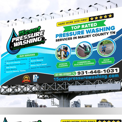 Modern Pressure Washing Billboard Design by JobDONE