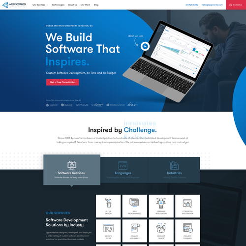 Software Development Company / Agency - Re-design Design by MetalDesigns