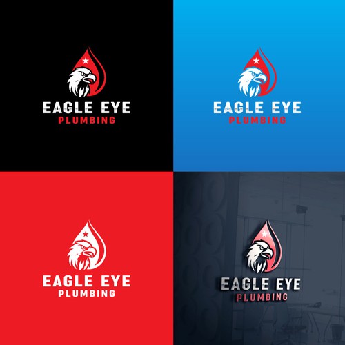 Eye catching and very marketable logo for plumbing company. The company name is Eagle Eye Plumbing Design by JakirVector